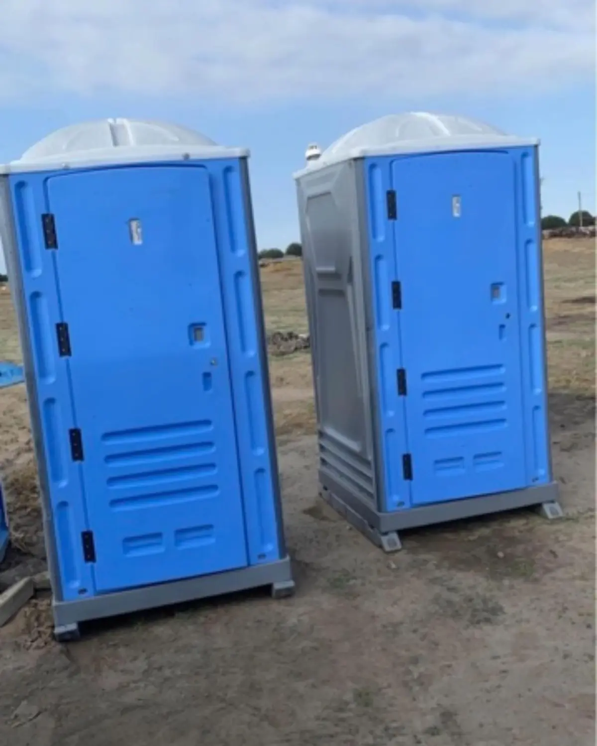 Standard units on a dirt construction lot
